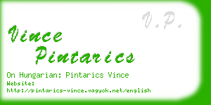 vince pintarics business card